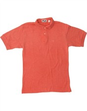 FILA Mens Polo Shirt IT 46 Small Orange Cotton EI07