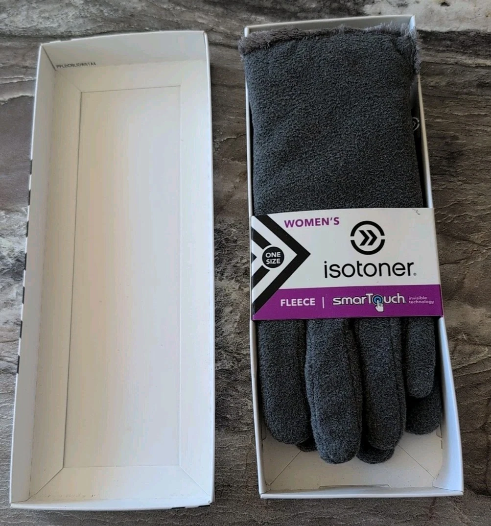 Isotoner Women's Stretch Fleece Gloves Microluxe Smart Phone Touch Technology