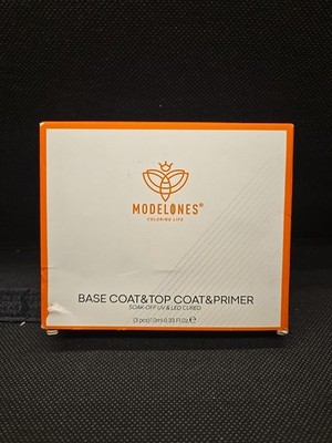 Modelones Gel Polish Base Coat and No Wipe Top Coat Super Shiny GelNail Primer,