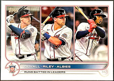2022 Topps #181 Adam Duvall Austin Riley Ozzie Albies Atlanta Braves