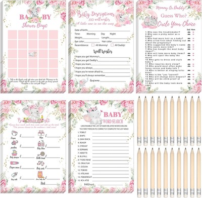 Yinder 145 Pieces Baby Shower Games for Boy or Girl Game Activities Cards... 
