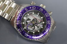 INVICTA MLB Men 50mm Stainless Steel Silver Black White Silver Grey Red Pur