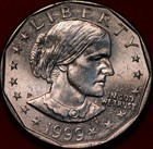 Uncirculated 1999 Philadelphia Mint Susan B. Anthony Clad Dollar — photo 1