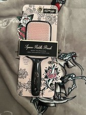 Ed Hardy Pink Square Paddle Brush Hair Brush ...