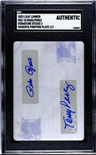 2022 Leaf Lumber Pete Rose Perez DUAL PRINTING PLATE AUTO SGC AUTHENTIC (1/1)
