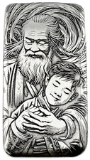 10 ozt 999 Fine Silver Art Bar- GRANDFATHER - ADAMO TECHNE - Limited Edition 88.87 per troy oz