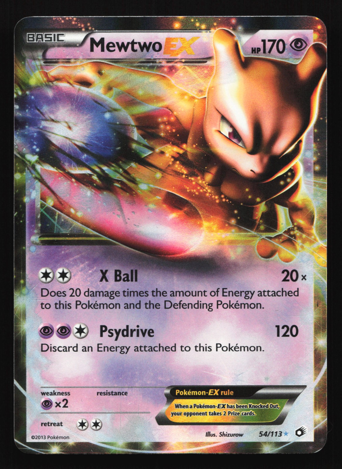 Mewtwo EX 54/113 Legendary Treasures Ultra Rare Pokemon Card