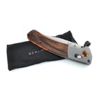 Benchmade 15085-2 Mini Crooked River Gray Aluminum Wood Clip-Point Folding Knife — photo 3