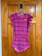 Bonmot Organic Rainbow Stripe Terry Playsuit Size 10  11Y