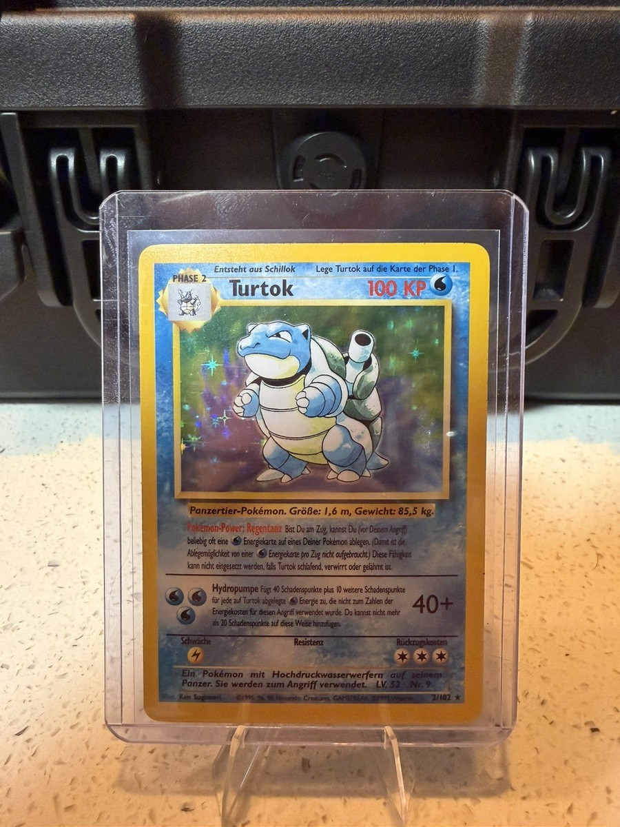 GERMAN Blastoise 2/102 Base Set 1999 Holo Rare WOTC Pokémon Card