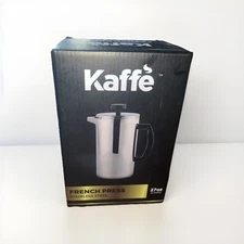 Kaffe Large French Press Coffee Maker & Camping Coffee Pot Doublewall Stainless 