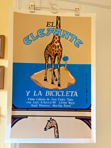 El Elefante y la Bicicleta, Cuban poster '85 by Bachs. ICAIC studio. MINT