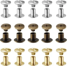 Uenhoy 90 Set M5 x 6mm Chicago Screws 3 M5x6mm, 90 Sets, Gold, Silver, Bronze 