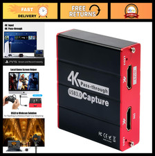 HDMI Video Capture Card 1080P 60FPS for Game Streaming  Recording, USB3.0, DSLR