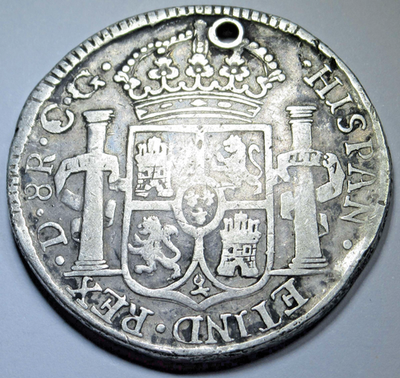 1821-CG Durango Mexico Silver 8 Reales Spanish Colonial Dollar