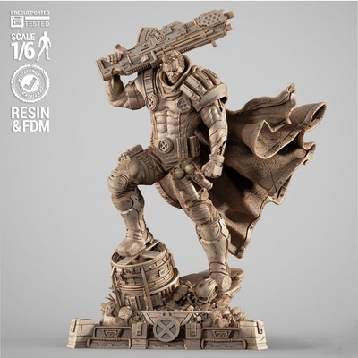 JLA CABLE  dc  statue DIGITAL  STL file 3d READY TO PRINT MARVEL Batman