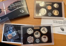 USA: United States Mint Silver Proof Set 2019, 46,89g Silber + Penny Reverse W