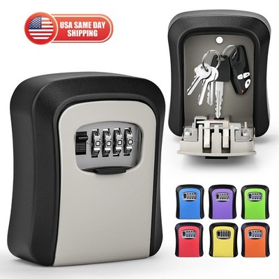 Key Safe Box 4 Digit Wall Mounted Outdoor High Security Code Lock Storage Home