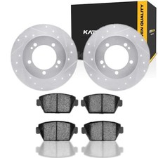 For Mitsubishi Eclipse 1990 1991 1992 1993 Rotor Set Silver Drilled And Slotted