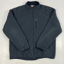 Duluth Jacket Mens Large Blue Polartec Fleece Full Zip Long Sleeve Hiking Skiing