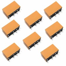 6PCS Coil DPDT Power Relay HK19F-8P DC 9V 8 Pins Mini PCB Relay