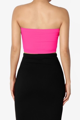 TheMogan Seamless Bandeau Bra Top Strapless Nylon/Spandex Stretch Bralette - Picture 69 of 119