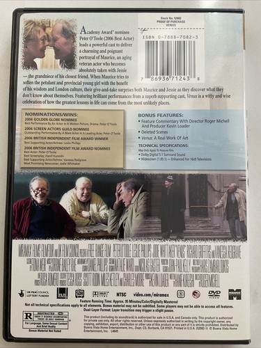 Venus & Flashbacks Of A Fool 2 DVD Drama Movies with Peter O'Toole, Daniel Craog - Picture 3 of 5
