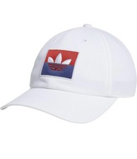 Adidas Originals Trefoil Slice Relaxed Adjustable Strapback Cap Hat White