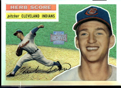 2001 Topps Archives Reserve 1956 Design #74 HERB SCORE Cleveland Indians D8