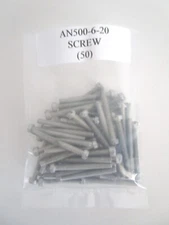 AN500-6-20 Fillister Head Screw 6-32 x 1 1/4" Slotted Steel - Lot of 50