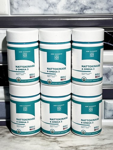 6x Nattokinase Supplement 4000 FU Bio mit Omega 3 Fischöl 1200mg