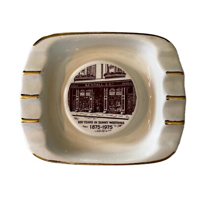 Bentall & Co. 100 Year Anniversary Ashtray Sunny Worthing 1875 - 1975 Drapers