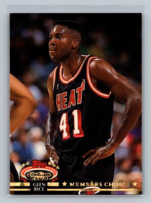 1992 Topps Stadium Club Members Choice Glen Rice #203 Miami Heat