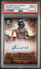 2024 Bowman Chrome Gladiators of the Diamond AUTO /99 RC Joendry Vargas PSA 10