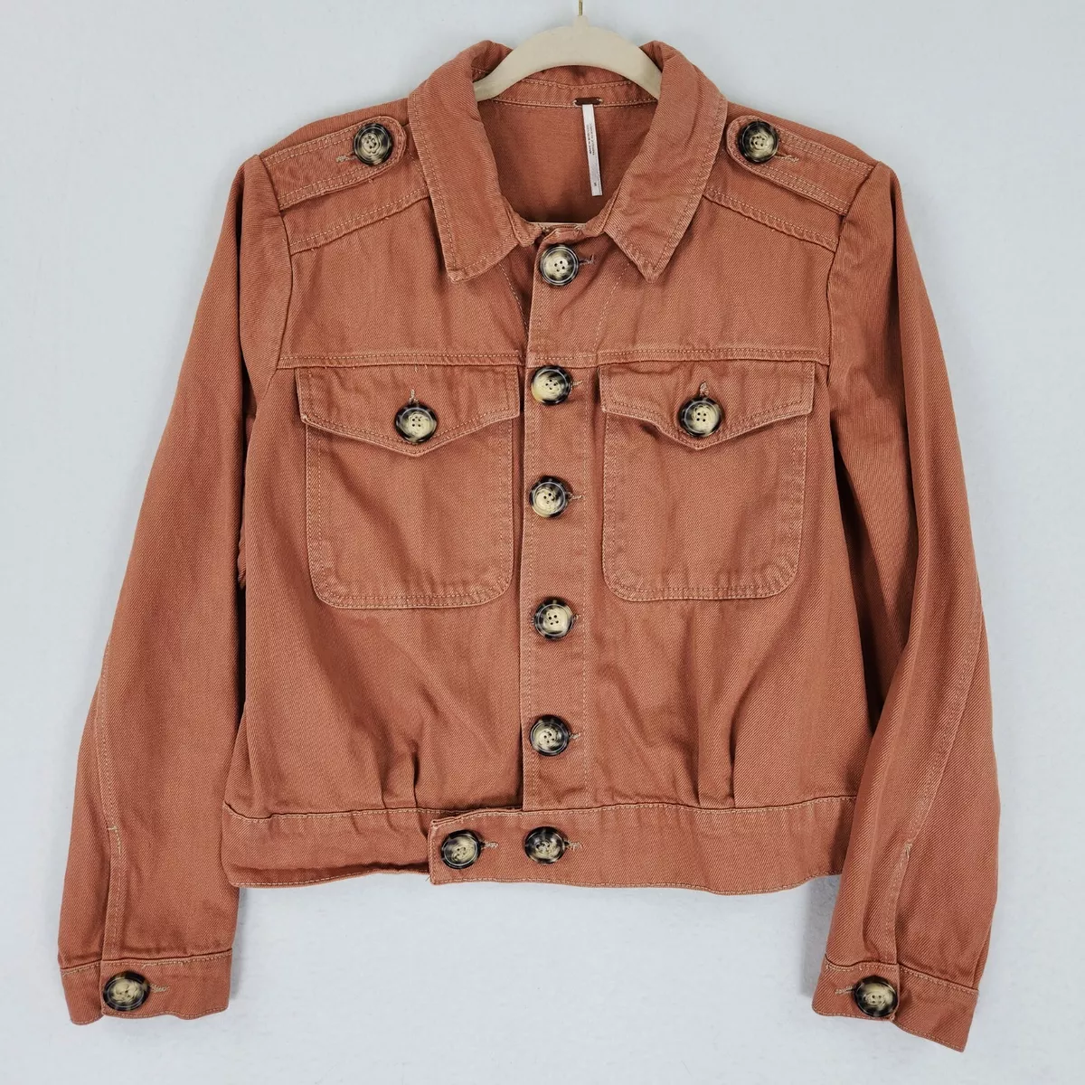Burnt orange jean clearance jacket