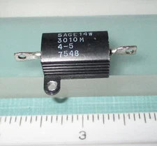 SAGE Aluminum Housing 4Ω Wirewound 14-Watt 5% Wirewound Power Resistor 3010M-4-5