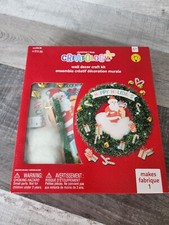 Creatology Christmas Wall Decor Craft Kit Santa Wreath Lights Up NEW