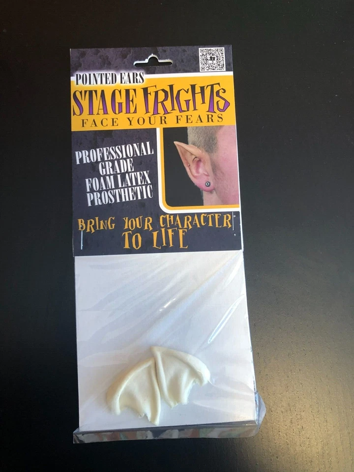 2 orejas vulcanas puntiagudas Halloween espuma látex oreja aparato protésico disfraz Foto 3 de 3