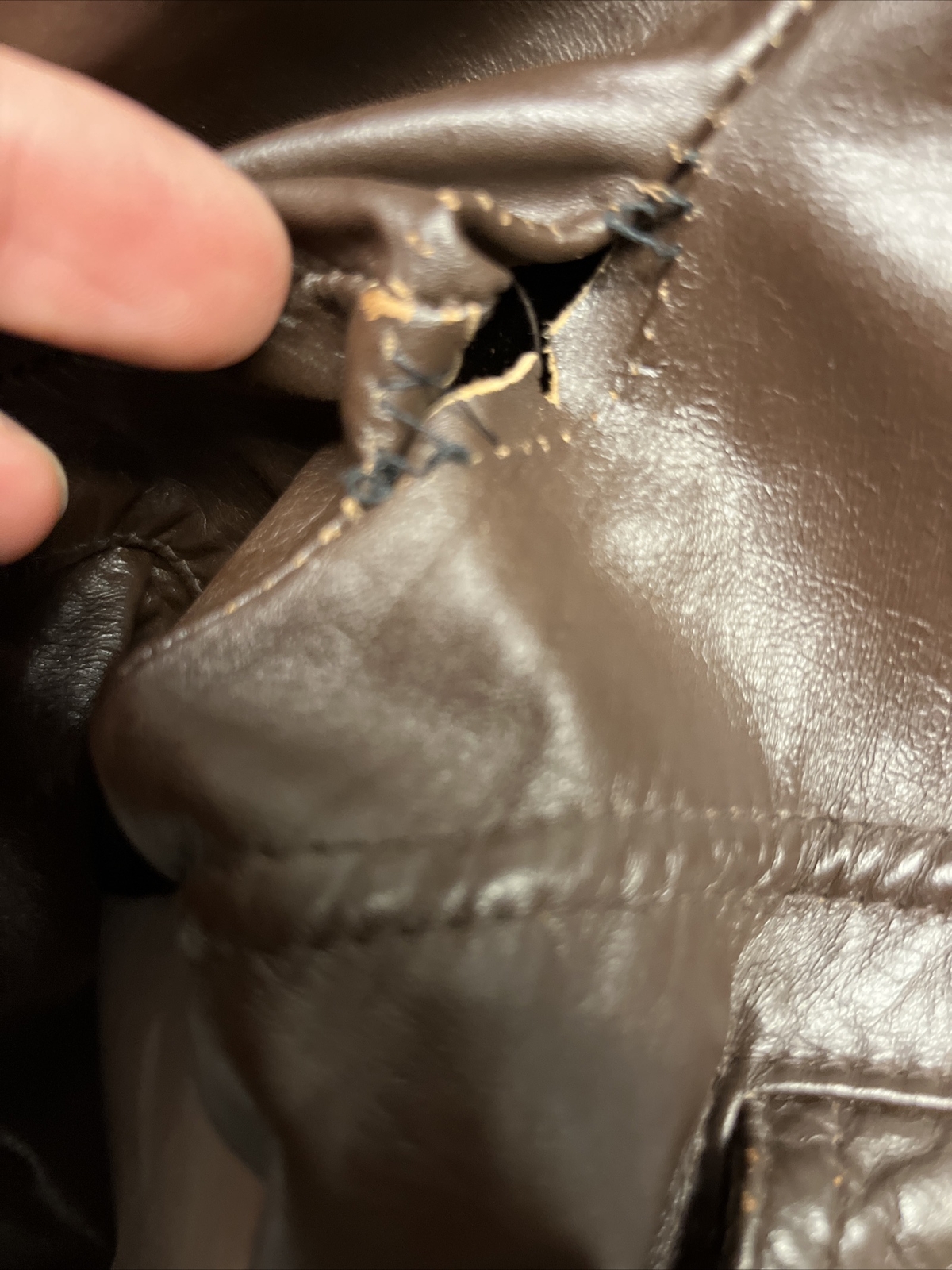 Men's B52 Leather Bomber Jacket Flight Coat Size M/L… Gem