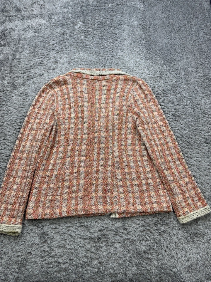 Chaqueta Pendleton Mujer Grande Pequeña Naranja Seda Tweed Blazer Abrigo Deportivo De Colección Años 90 Foto 2 de 4