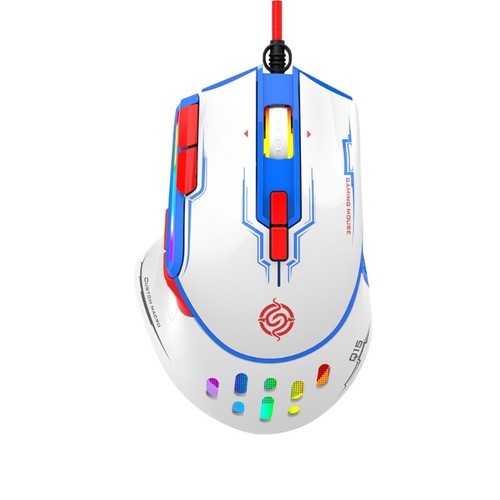 9 Keys Programmable Mouse Wired Computer Gaming Mice USB RGB Light 6400DPI Mice - Picture 9 of 10