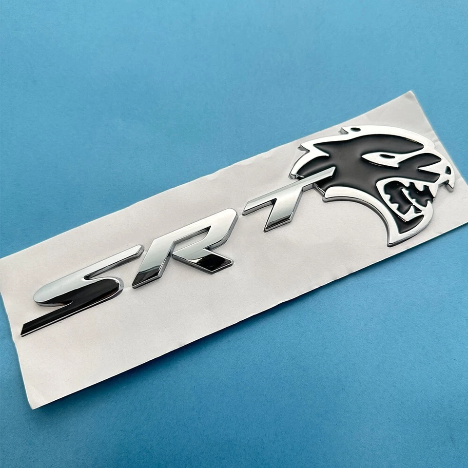 Calcomanía negra cromada emblema maletero coche puerta trasera HELLCAT Foto 3 de 4