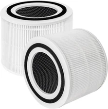 2 Pack Carbon + HEPA 3-in-1 Filter Set for LEVOIT Core 300 Air Purifier