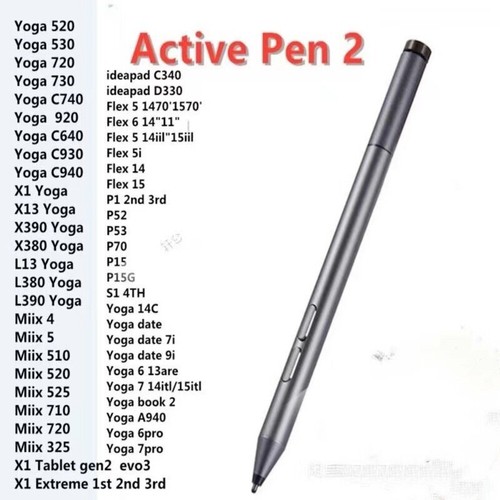 Original Lenovo Active Pen 2, Bluetooth y sensibilidad 4096 - Batería no incluida - Imagen 3 de 5