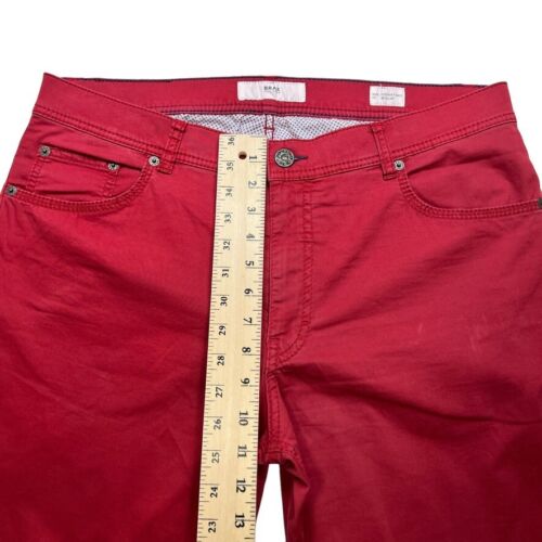 BRAX Pants Men's 36x30 Red Stretch Cooper Fancy Chino Regular Fit Golf - Picture 8 of 14