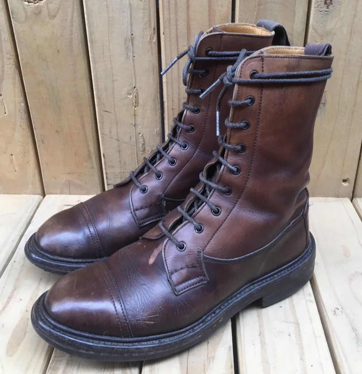 Tricker s Lucia Women s Ankle Brown Leather Boots Size Uk 4 USA