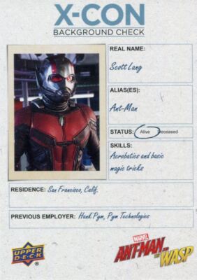 Antman & The Wasp X Con Background Chase Card XCB1 Ant-Man