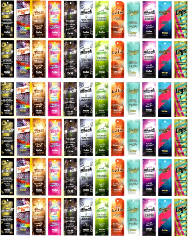 Bargain Pro Tan Sunbed Salon 72 Sachet Tanning Lotion Cream Resale Package Deal