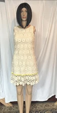 Juicy Couture Women's Guipure Lace Crochet Sleeveless Shift Dress Size  0
