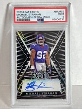 2023 Leaf Exotic - Michael Strahan ZEBRA Prizm - Auto #/8 NY Giants PSA 9